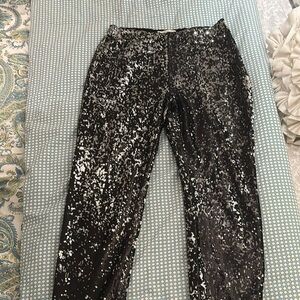 Black Sequin Pants size medium